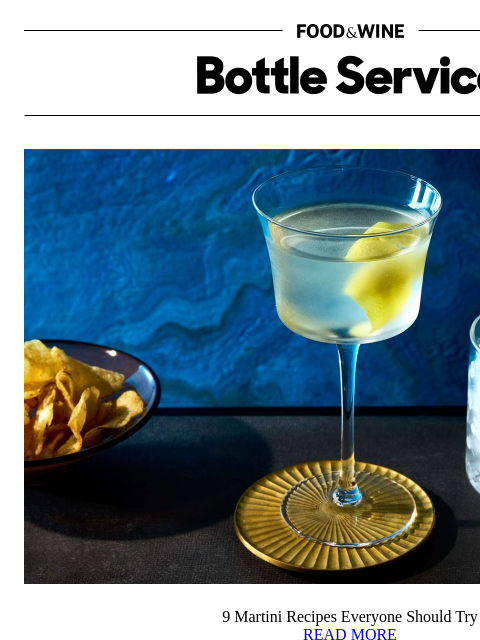 foodandwine newsletter: 9 Martini Recipes Everyone Should Try