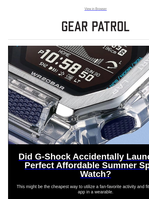gearpatrol newsletter: G-Shock's New Sports Watch Looks Perfect for Summe...