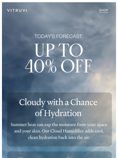 vitruvi newsletter: Up to 40% Off? That’s Hot 🥵