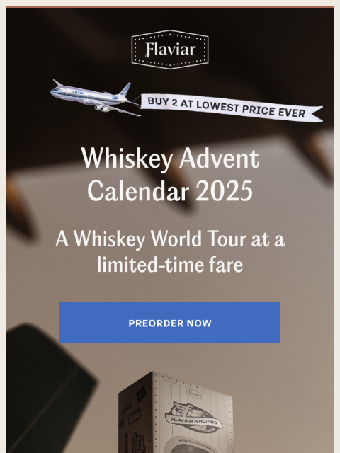 flaviar newsletter: Advent pricing that hasn’t left the runway.