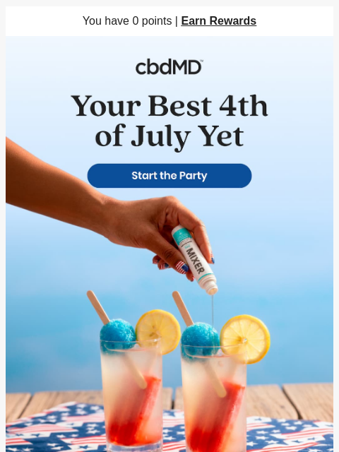 cbdmd newsletter: Your 4th of July Party Starter Pack