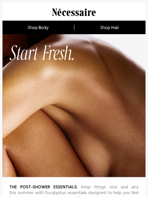 necessaire newsletter: The Post-Shower Routine