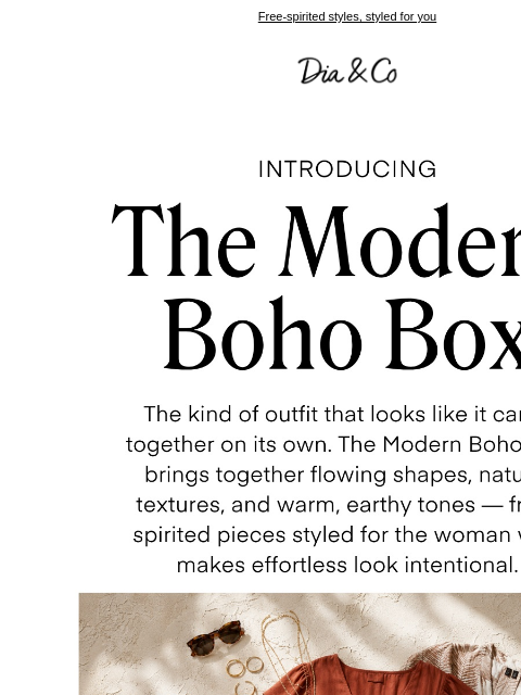 dia newsletter: Boho, but make it modern