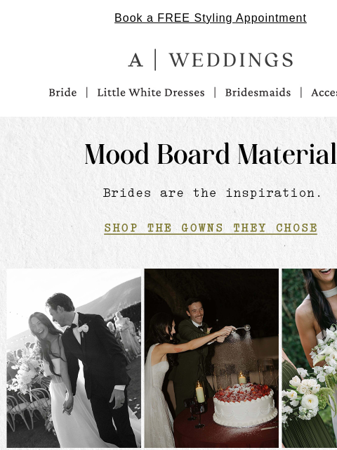 anthropologie newsletter: Gowns our brides chose