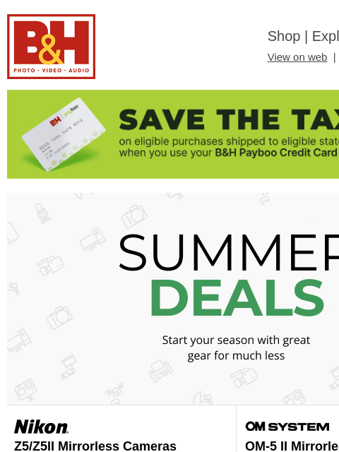 bhphotovideo newsletter: ⚡100s of Great Deals - Limited-Time Only!