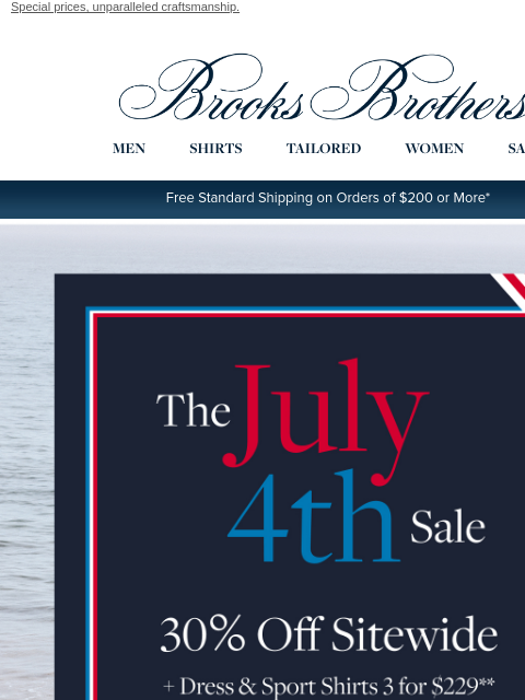 brooksbrothers newsletter: 3 dress & sport shirts for $229