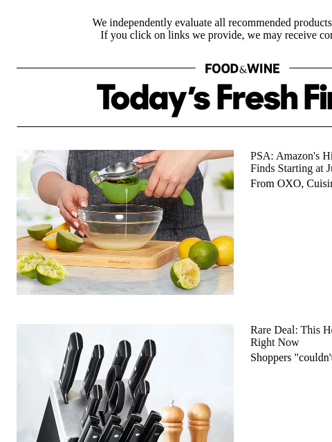 foodandwine newsletter: Rare Deal: This Henckels Knife Set Is 50% Off Righ...