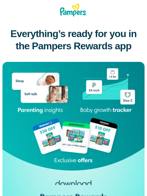 pampers newsletter: Finish your registration 🤳