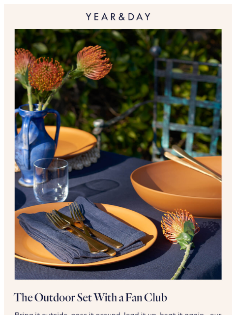 yearandday newsletter: Everyone’s favorite outdoor dinnerware