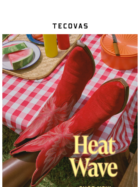 tecovas newsletter: Red, White and Boots.