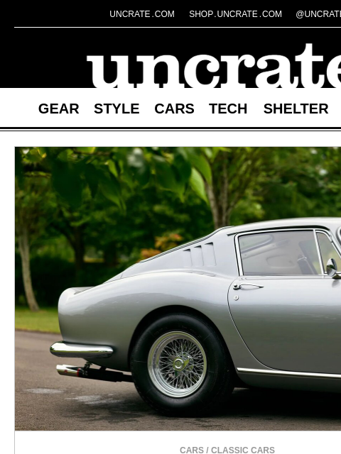 uncrate newsletter: Eric Clapton's 1966 Ferrari 275 GTB/4 & more