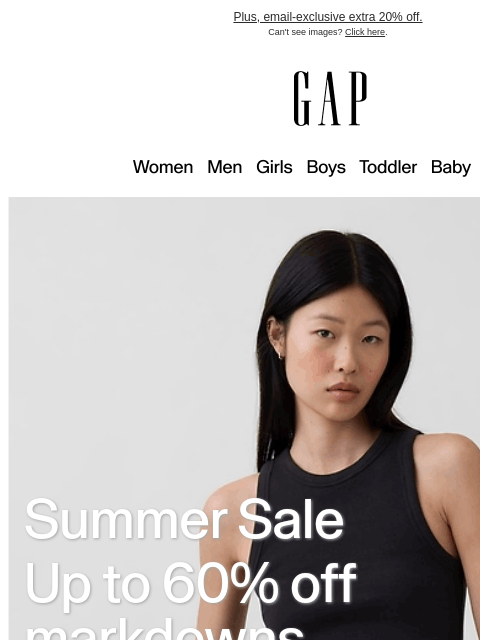 gap newsletter: Best sale of the season >> up to 60% off