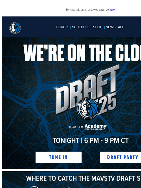 mavsmail newsletter: 🚨 Mavs Draft Central: Everything You Need to Know