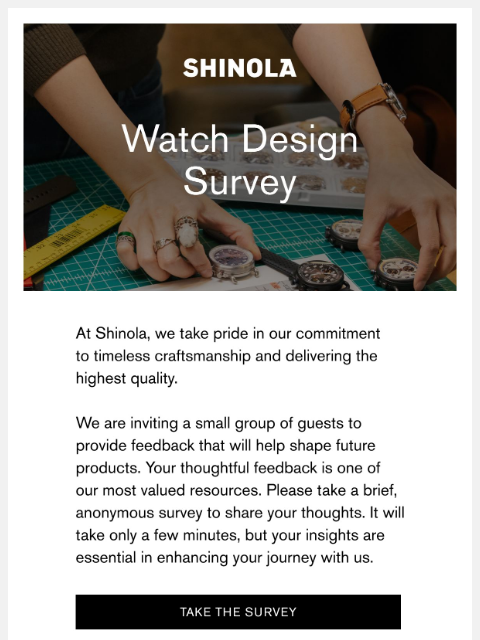 shinola newsletter: A Brief Survey: Watch Design