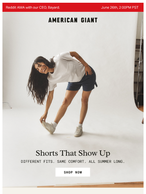american-giant newsletter: Three Ways to Do Summer Shorts