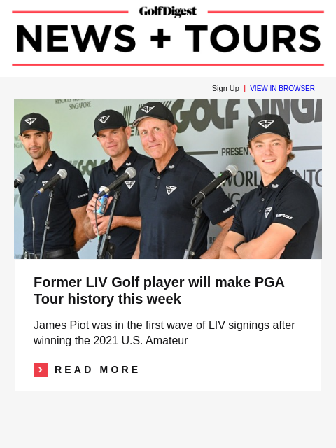 golfdigest newsletter: 'I can no longer have fun playing for nothing'