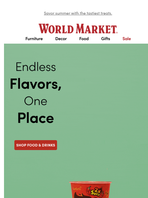 emailworldmarket newsletter: All the summer foods you’re craving. ☀️😋🍿