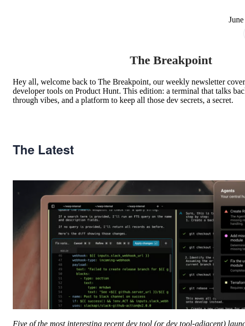 producthunt newsletter: 🛠️ The terminal of the future
