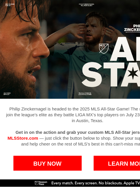 chicagofirefc newsletter: Zinckernagel Named to 2025 MLS All-Star Team!