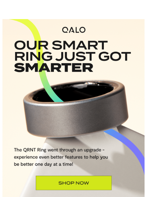 qalo newsletter: An upgraded smart ring