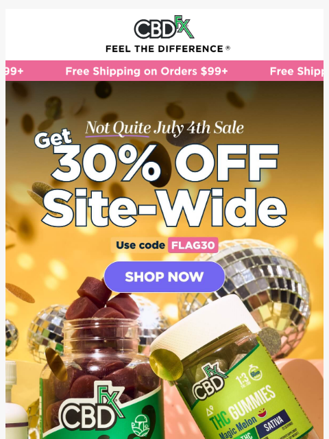 cbdfx newsletter: 🚨 Alert: 30% OFF site-wide happening NOW!