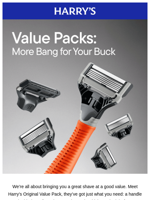 harrys newsletter: More blades, more value