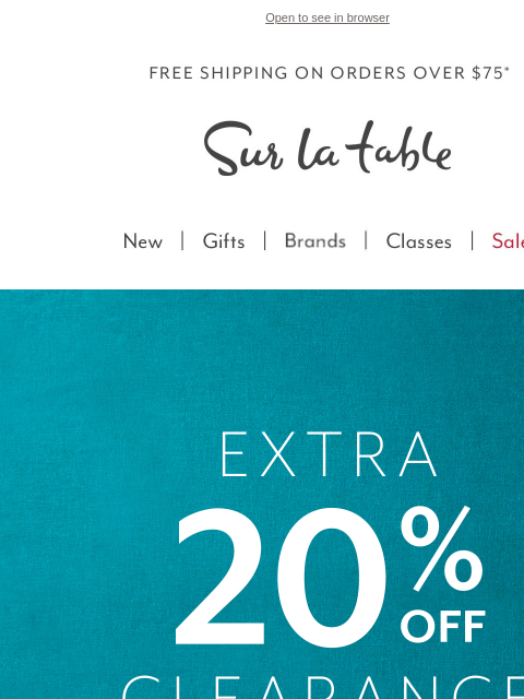 surlatable newsletter: This Sale’s So Extra (20% Extra 😉)