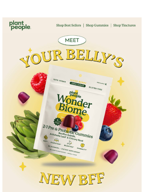 plantpeople newsletter: NEW WonderBiome Gummies ✨