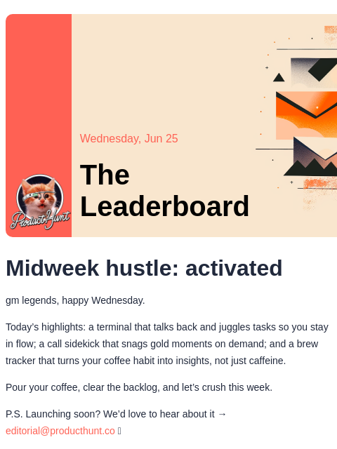 producthunt newsletter: 😸 Terminal of the future
