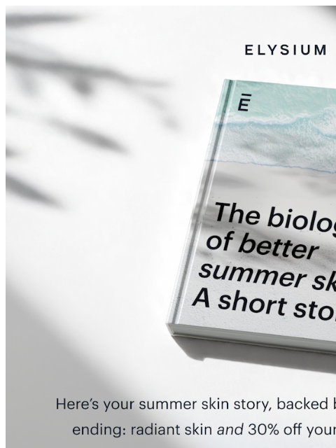 elysiumhealth newsletter: The science of healthy summer skin—30% off Mosaic