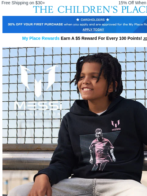 childrensplace newsletter: Pick Your Fave Messi Collection Shade