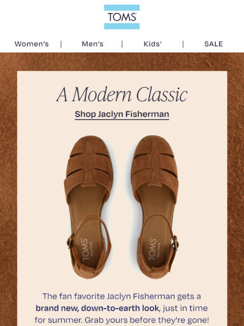 toms newsletter: Brown Sugar—Summer’s Sweetest Style