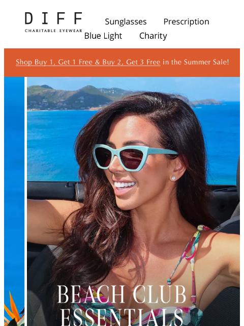 diffeyewear newsletter: Getaway With The DIFF Beach Club 🏝️
