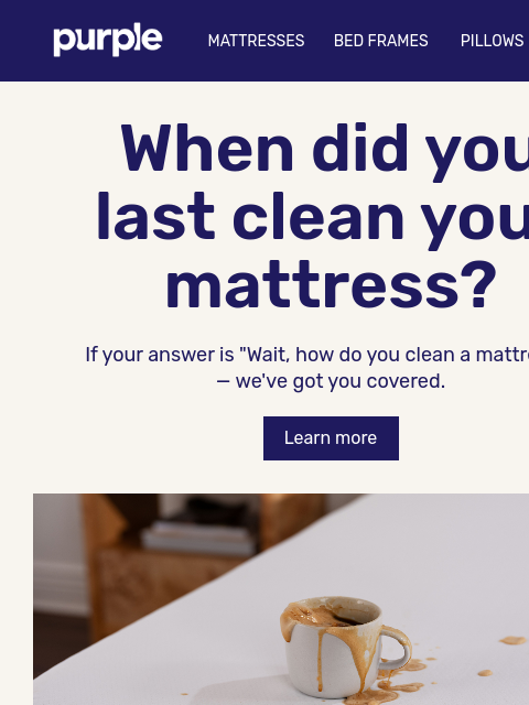 purple newsletter: Mattress cleaning 101