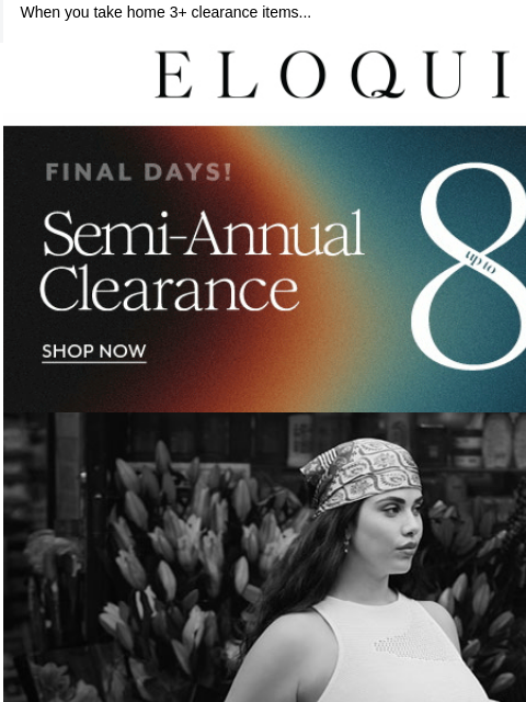 eloquii newsletter: Up to 80% off + extra 10% off (!!)