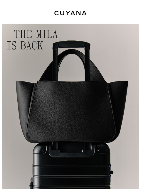 cuyana newsletter: The Mila Satchel is Back