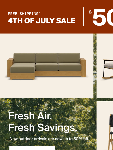 burrow newsletter: New outdoor drops are on sale
