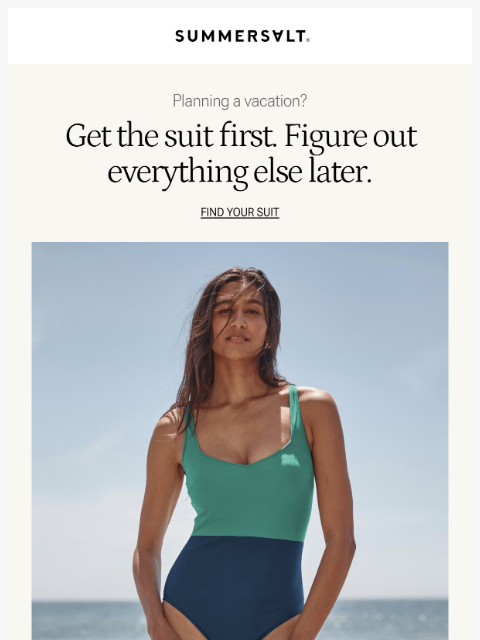 summersalt newsletter: Your suitcase starts here