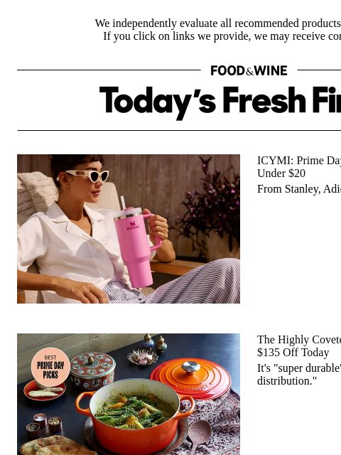 foodandwine newsletter: The Highly Coveted Le Creuset Dutch Oven Is $135 O...