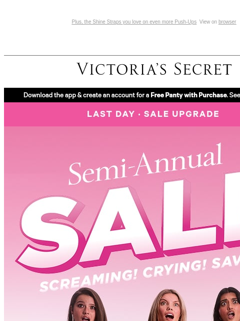 victoriassecret newsletter: Last Chance: Extra 25% Off Sale
