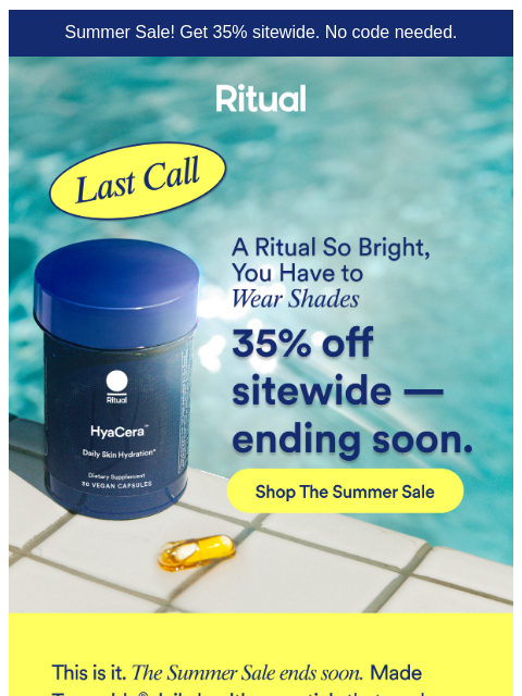 ritual newsletter: <3 Summer Sale <3 Ending Soon