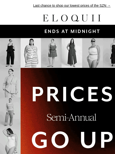 eloquii newsletter: 🚨 SALE ENDS AT MIDNIGHT 🚨