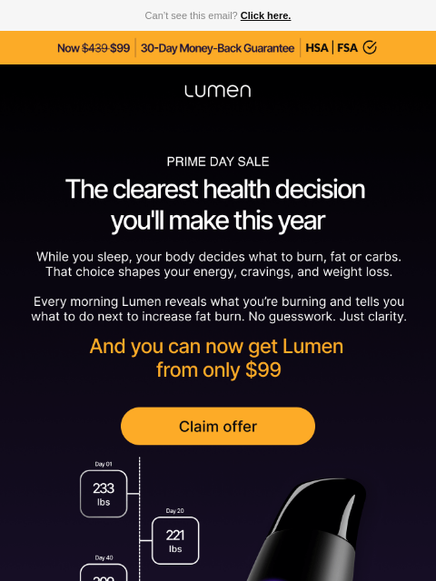 lumen newsletter: The clearest health decision you'll make this year