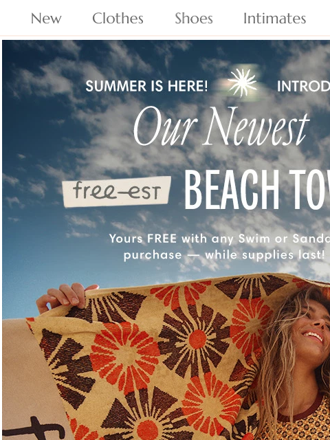 Free beach towel with select purchases. ‌ ‌ ‌ ‌ ‌ ‌ ‌ ‌ ‌ ‌ ‌ ‌ ‌ ‌ ‌ ‌ ‌ ‌ ‌ ‌ ‌ ‌ ‌ ‌ ‌ ‌ ‌ ‌ ‌ ‌ ‌ ‌ ‌ ‌ ‌ ‌ ‌ ‌ ‌ ‌ ‌ ‌ ‌ ‌ ‌ ‌ ‌ ‌ ‌ ‌ ‌ ‌ ‌ ‌ ‌ ‌ ‌ ‌ ‌ ‌ ‌ ‌ ‌ ‌ ‌ ‌ ‌ ‌ ‌ ‌ ‌ ‌ ‌ ‌ ‌ ‌ ‌ ‌ ‌ ‌ ‌