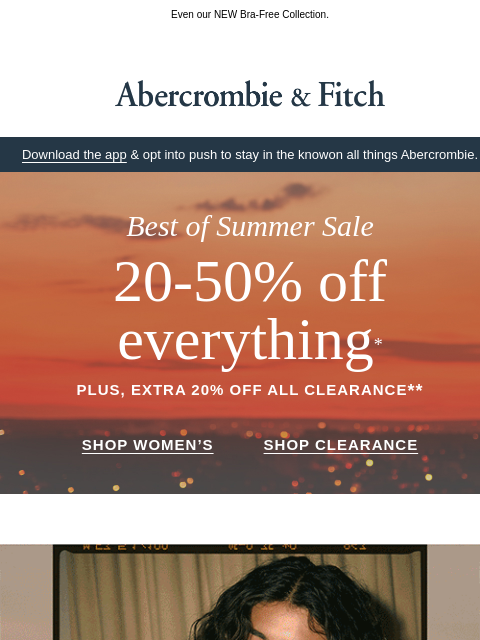 abercrombie newsletter: 20-50% OFF EVERYTHING...