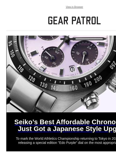 gearpatrol newsletter: Seiko's Best Affordable Chronograph Just Got Even ...