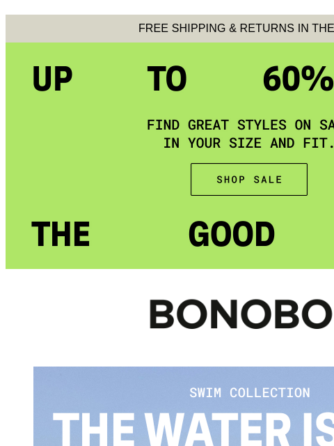 bonobos newsletter: Dive Into New Swim Trunks