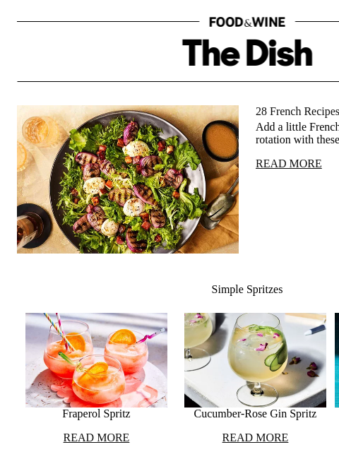 foodandwine newsletter: 28 French Recipes Perfect for Summer
