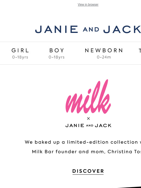 janieandjack newsletter: The scoop behind Milk Bar x Janie and Jack
