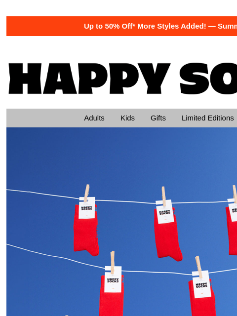 happysocks newsletter: Kick off the 4th in style – with socks made for su...